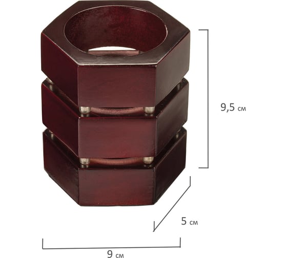 Настольный набор GALANT Wood&Metal 5 предметов, красное дерево и никелированный металл 230873