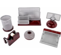 Настольный набор GALANT Wood&Metal 6 предметов, красное дерево и никелированный металл 230876