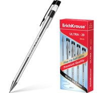Ручка шариковая Erichkrause ULTRA-20 Stick Classic 0,7, Super Glide Technology, цвет чернил черный (в коробке по 12 шт,) 13876