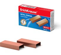 Скобы Erichkrause №24/6 омедненные (коробка 1000 шт,) 7143