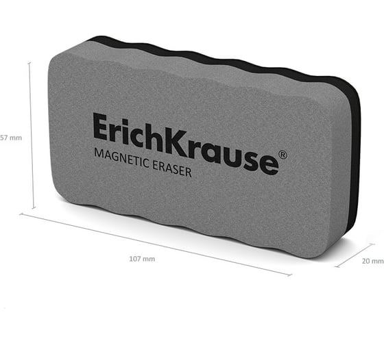 Стиратель для досок Erichkrause магнитный 107x57мм (в коробке по 12 шт,) 55990