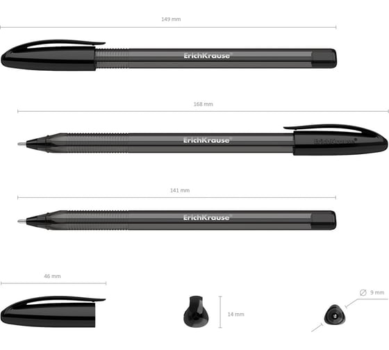 Ручка шариковая Erichkrause U-108 Stick Original 1,0, Ultra Glide Technology, цвет чернил черный (в коробке по 50 шт,) 47596