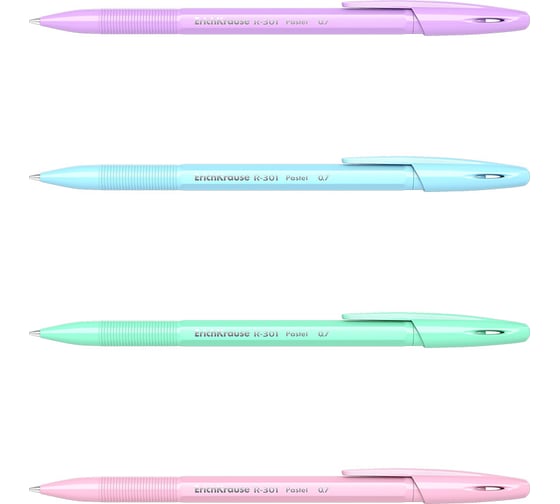 Ручка шариковая Erichkrause R-301 Stick Pastel 0,7, цвет чернил синий (в коробке по 50 шт,) 55387
