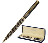 Подарочная шариковая ручка GALANT Klondike черно-золотой корпус, золотистые детали, 0.7мм, синяя 141357