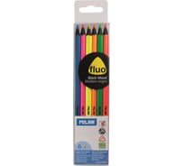 Флуоресцентные цветные карандаши Milan, 6 цветов, 0752306 1035364