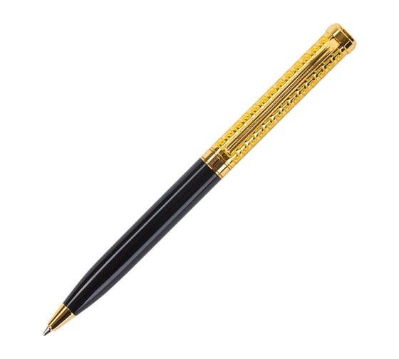 Подарочная шариковая ручка Galant Empire Gold золотой/черный корпус, золотистые детали, 0.7мм, синяя 140960