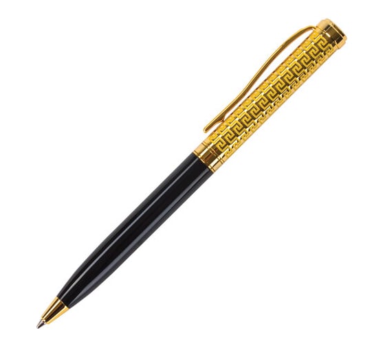 Подарочная шариковая ручка Galant Empire Gold золотой/черный корпус, золотистые детали, 0.7мм, синяя 140960