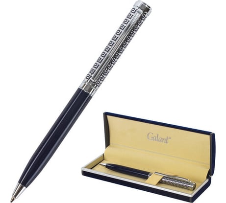 Подарочная шариковая ручка GALANT Empire Blue, серебристый/синий корпус, хромированные детали, 0,7мм, синяя, 140961
