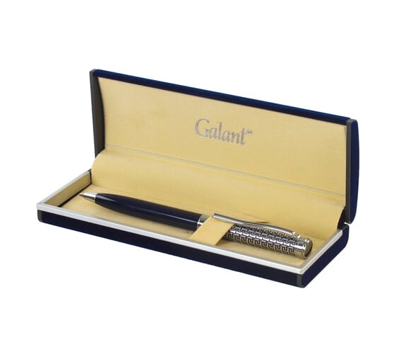 Подарочная шариковая ручка GALANT Empire Blue, серебристый/синий корпус, хромированные детали, 0,7мм, синяя, 140961