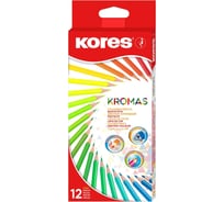Трехгранные цветные карандаши Kores Kromas, 12 цветов 93391 1054855