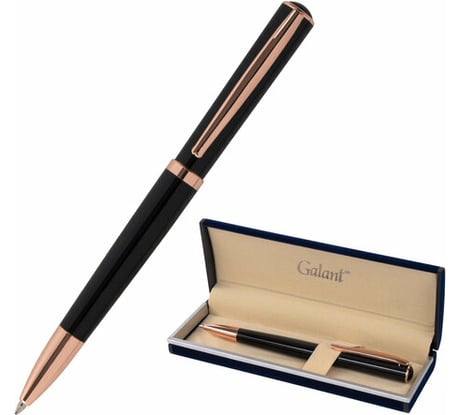 Ручка подарочная шариковая Galant PUNCTUM BLACK, синяя, 143514