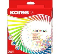 Трехгранные цветные карандаши Kores Kromas, 24 цвета, 93392 1054856
