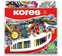 Трехгранные цветные карандаши Kores 50 цветов, 93350 695631