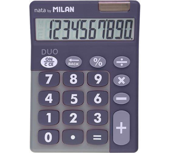 Калькулятор Milan 10 разрядный, в чехле, двойное питание, фиолетовый 150610TDPRBL 973139