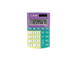 Карманный калькулятор Milan Sunset 8 разрядный, двойное питание, цвет зелено-желтый 1226654