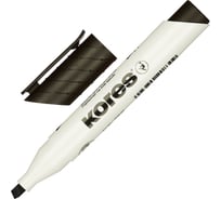 Маркер для досок 12 шт в упаковке Kores чёрный 3-5 мм скошенный наконечник 20850 867783