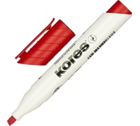 Маркер для досок 12 шт в упаковке Kores красный 3-5 мм скошенный наконечник 20857 867786