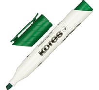 Маркер для досок 12 шт в упаковке Kores зеленый 3-5 мм скошенный наконечник 20855 867785