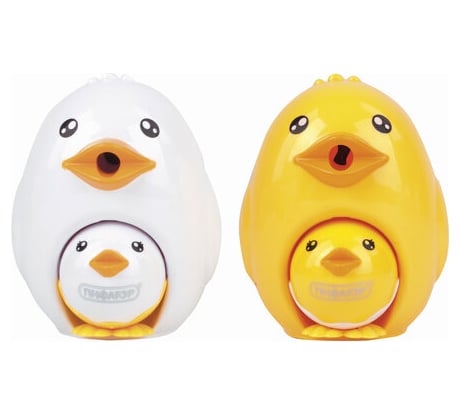 Механическая точилка ПИФАГОР Цыпа + ручная точилка, корпус ассорти 228485