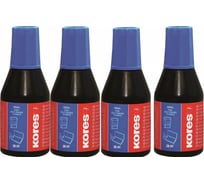 Офисный набор Kores 1 штемпельная синяя краска, 4 шт 1229441