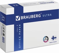 Офисная бумага BRAUBERG ULTRA FINLAND А4, 80г/м, 500 листов, марка C, белизна 150% 111788