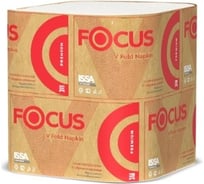 Двухслойная бумажная салфетка FOCUS PREMIUM для диспенсера, белая, 200 шт в упаковке H-5049941