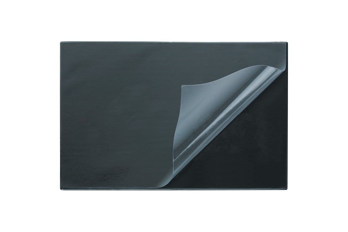 Коврик на стол Attache 38х59см черный с прозрачным листом