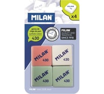 Ластик Milan 430 каучук, 4 штуки в блистере BMM9215 973166