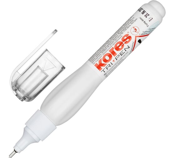 Корректирующая ручка Kores Tri Pen 10г 8мл, металлический наконечник 688328