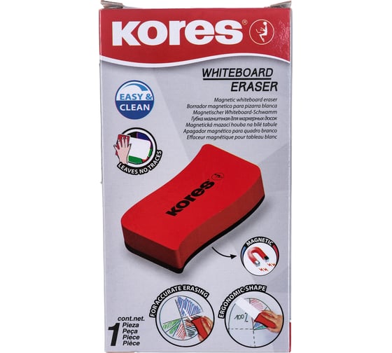 Магнитная губка-стиратель для маркерных досок Kores Magnetic Whiteboard Eraser 495453