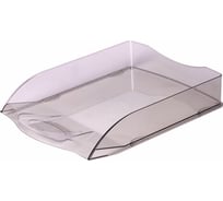 Горизонтальный тонированный лоток для бумаг BRAUBERG Delta A4, 340х270х60 мм, серый 237265