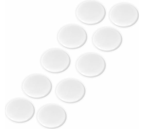 Усиленные магниты BRAUBERG BLACKWHITE 30 мм, набор 10 шт, белые 237467