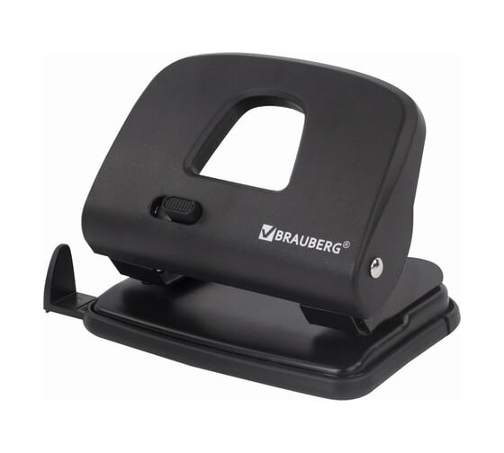 Дырокол BRAUBERG SX-20, до 20 листов, черный 229694