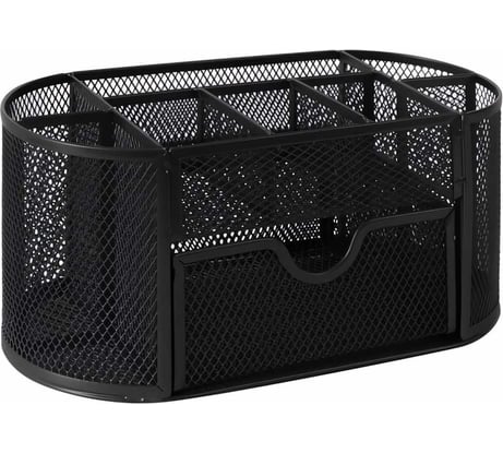 Металлическая подставка-органайзер BRAUBERG 9 секций, 105х220х110 мм, черная 237418