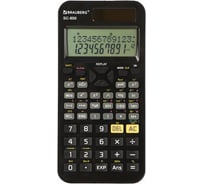 Двухстрочный инженерный калькулятор BRAUBERG SC-850 240 функций, 10+2 разрядов, двойное питание, черный 250525