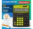 Настольный калькулятор BRAUBERG EXTRA COLOR-12-BKLG 206x155 мм, 12 разрядов, черно-салатовый 250477 2
