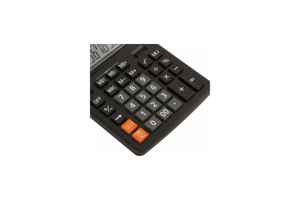 Настольный калькулятор BRAUBERG EXTRA-12-BK 206x155 мм, 12 разрядов ...