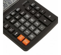Настольный калькулятор BRAUBERG EXTRA-12-BK 206x155 мм, 12 разрядов, двойное питание, черный, 250481