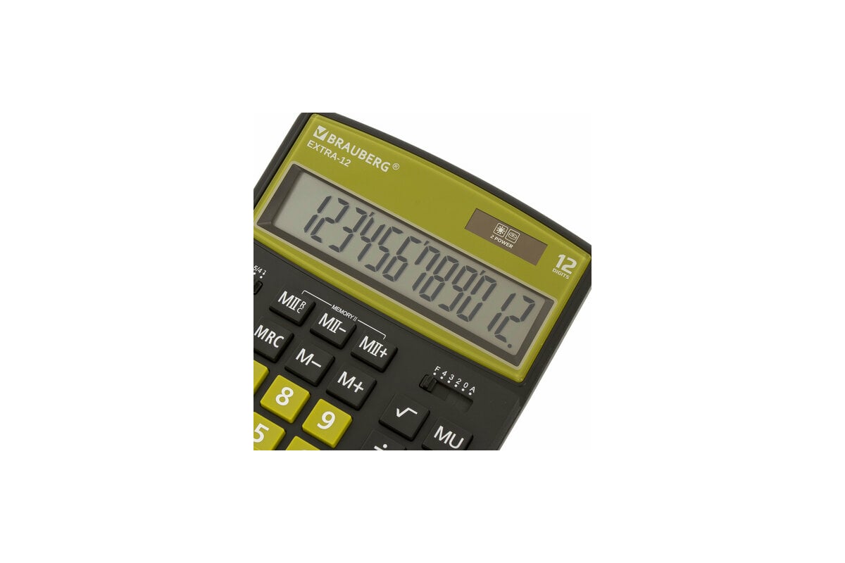 Настольный калькулятор BRAUBERG EXTRA-12-BKOL 206x155 мм, 12 разрядов ...