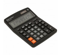 Настольный калькулятор BRAUBERG EXTRA-16-BK 206x155 мм, 16 разрядов, двойное питание, черный 250475