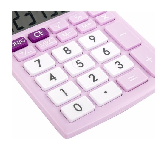 Настольный компактный калькулятор BRAUBERG ULTRA PASTEL-08-PR 154x115 мм, 8 разрядов, сиреневый, 250516