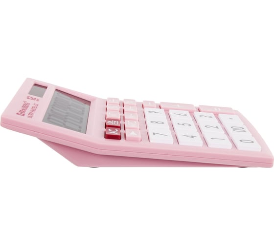 Настольный калькулятор BRAUBERG ULTRA PASTEL-12-PK 192x143 мм, 12 разрядов, розовый, 250503