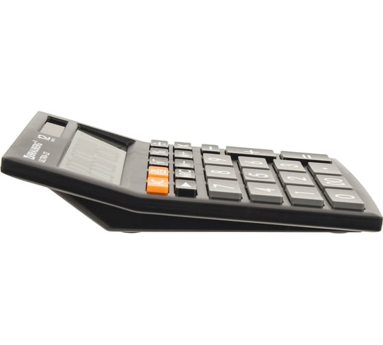 Настольный калькулятор BRAUBERG ULTRA-12-BK 192x143 мм, 12 разрядов, двойное питание, черный, 250491