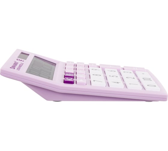 Настольный калькулятор BRAUBERG ULTRA PASTEL-12-PR 192x143 мм, 12 разрядов, сиреневый, 250505