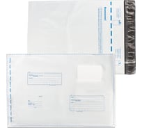 Конверт-пакеты ОФИСМАГ полиэтилен В4 250х353 мм до 300 листов, отрывная лента, Куда-Кому комплект 500 шт, 11004 128301