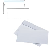 Конверты ОФИСМАГ E65 110х220 мм, отрывная лента, 80 г/кв.м, комплект 1000 шт, внутренняя запечатка, Е65.01С 128294