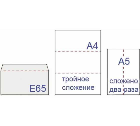 Конверты ОФИСМАГ E65 110х220 мм, отрывная лента, Куда-Кому, 80 г/кв.м, комплект 1000 шт внутренняя запечатка Е65.02СКК 128295