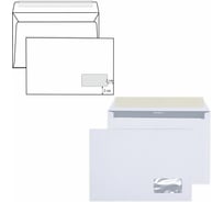 Конверты ОФИСМАГ С5 162х229 мм ПРАВОЕ ОКНО, отрывная лента, 80 г/кв.м, комплект 1000 шт, внутренняя запечатка С5.03СО 128291