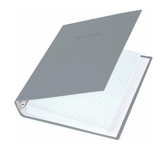 Тетрадь на кольцах BRAUBERG А5 175х215 мм, 120 листов, твердый картон, клетка, Minimal grey 404996
