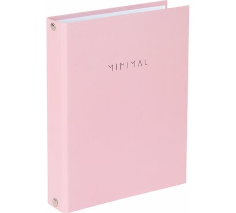 Тетрадь на кольцах BRAUBERG А5 175х215 мм, 120 листов, твердый картон, клетка, Minimal pink 404998